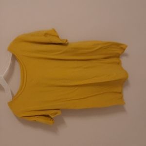 Gold flutter sleeve tee